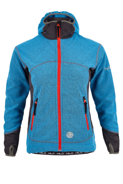 Kurtka polarowa damska Milo CHITE LADY blue sky/dark grey