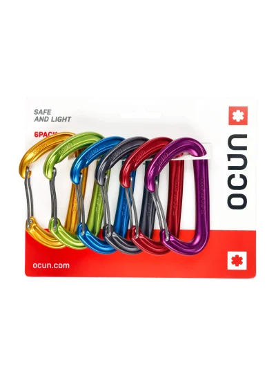 Zestaw karabinków Hawk Wire 6-pack - red/blue/grn